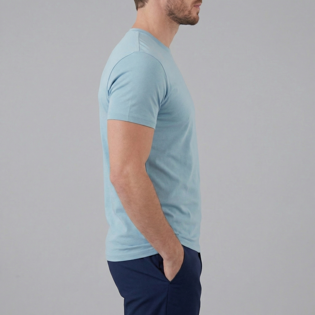 Slim Fit Cotton T-Shirt for Men - Casual Wear, Short Sleeve, Various Colors