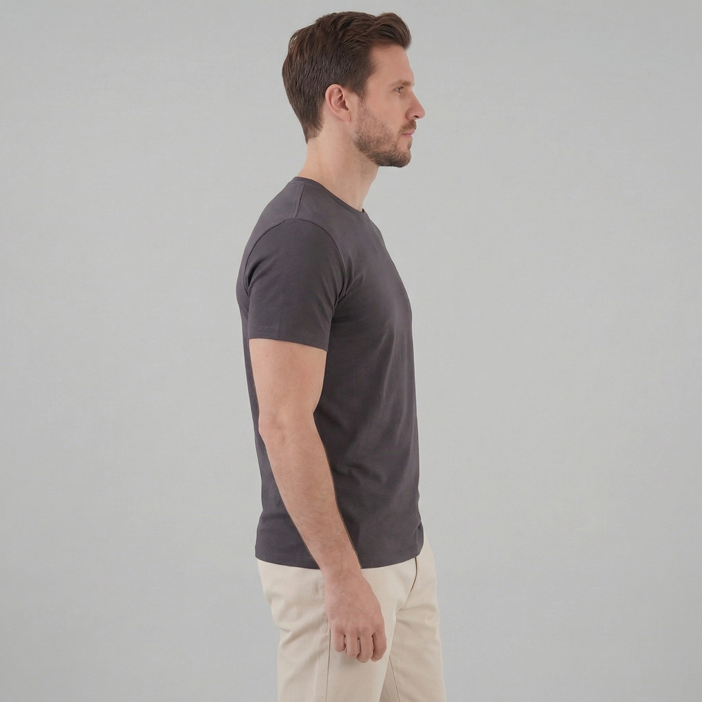 Slim Fit Cotton T-Shirt for Men - Casual Wear, Short Sleeve, Various Colors