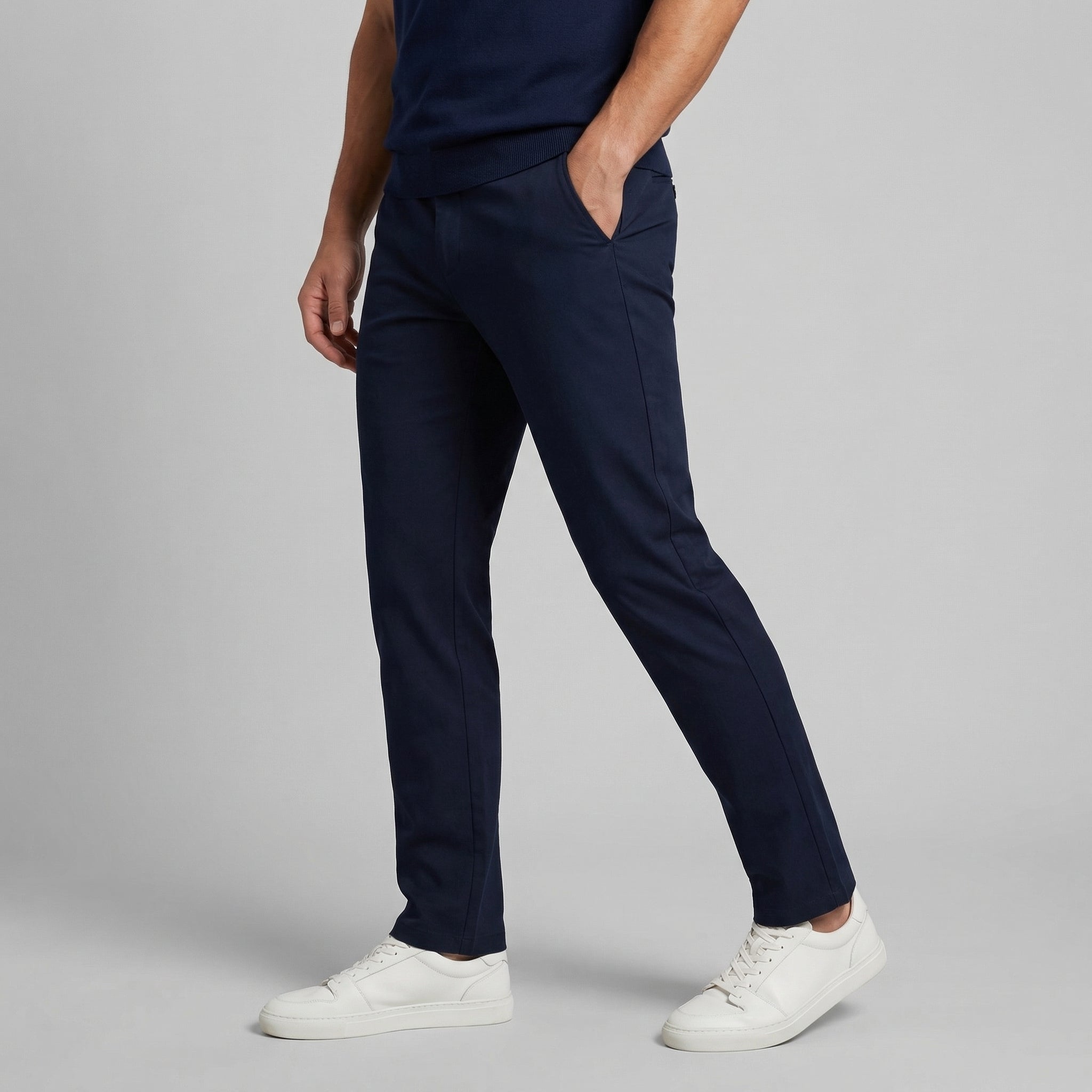 Straight-Fit Chino Trousers for Men | Comfortable Cotton Casual Pants