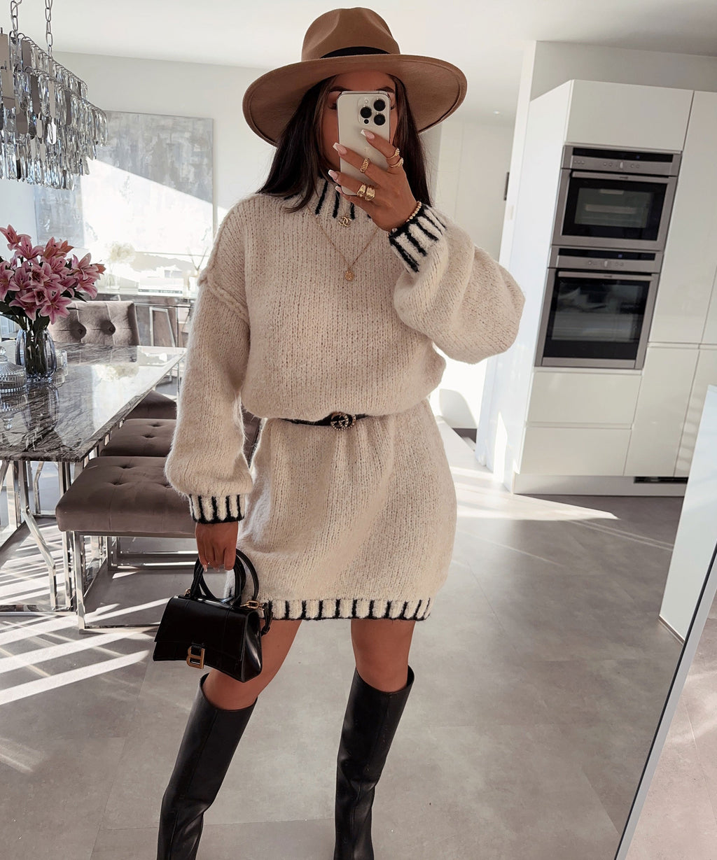 Knit Long Sleeve Midi Dress Women UK – Winter Wear, Casual Day Out