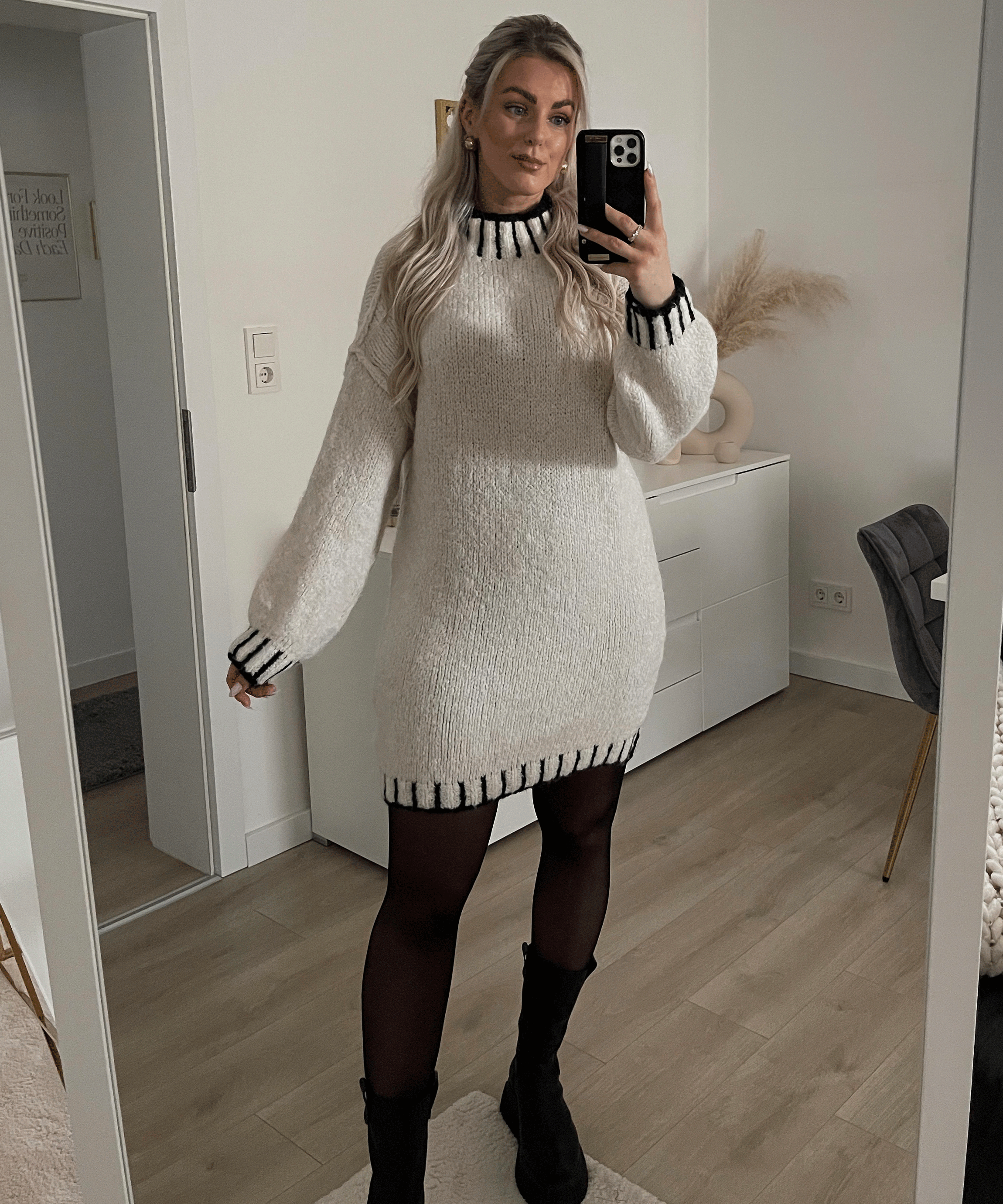 Knit Long Sleeve Midi Dress Women UK – Winter Wear, Casual Day Out