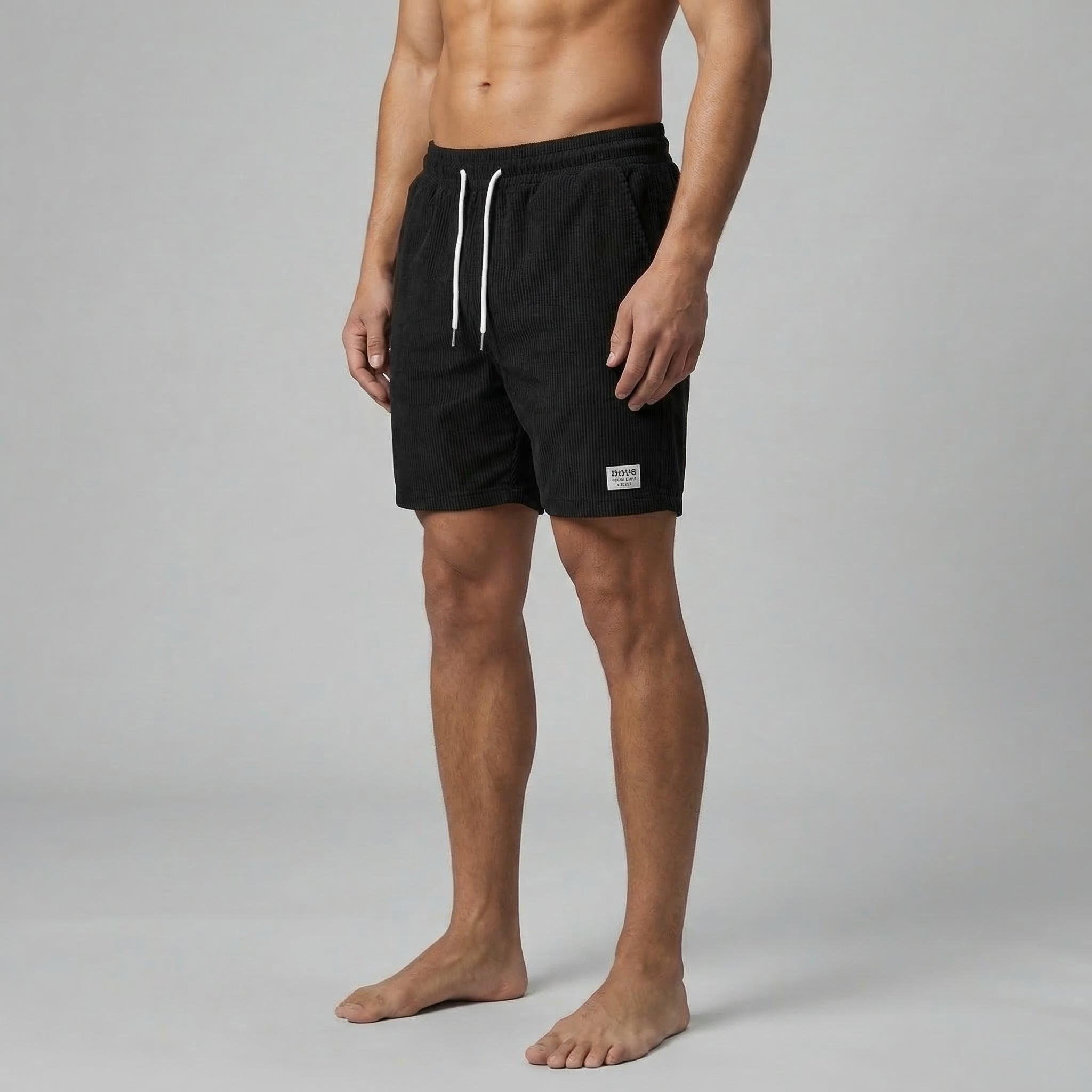 Striped Men's Swim Shorts - Quick-Dry Fabric for Beach and Pool Wear