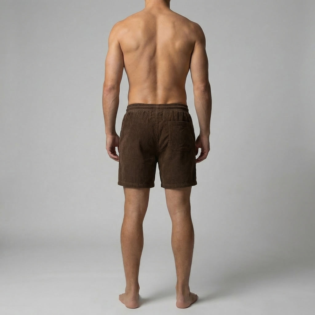 Striped Men's Swim Shorts - Quick-Dry Fabric for Beach and Pool Wear
