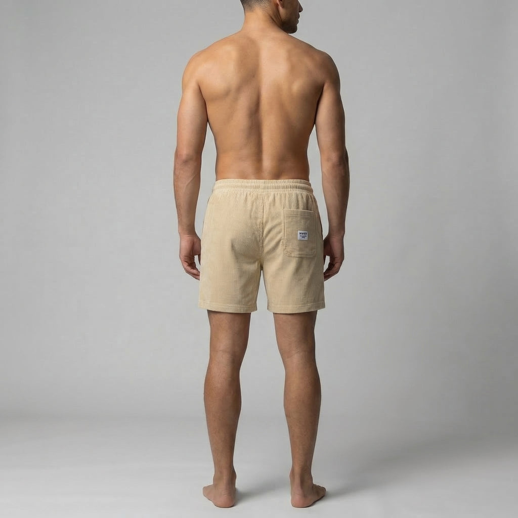 Striped Men's Swim Shorts - Quick-Dry Fabric for Beach and Pool Wear