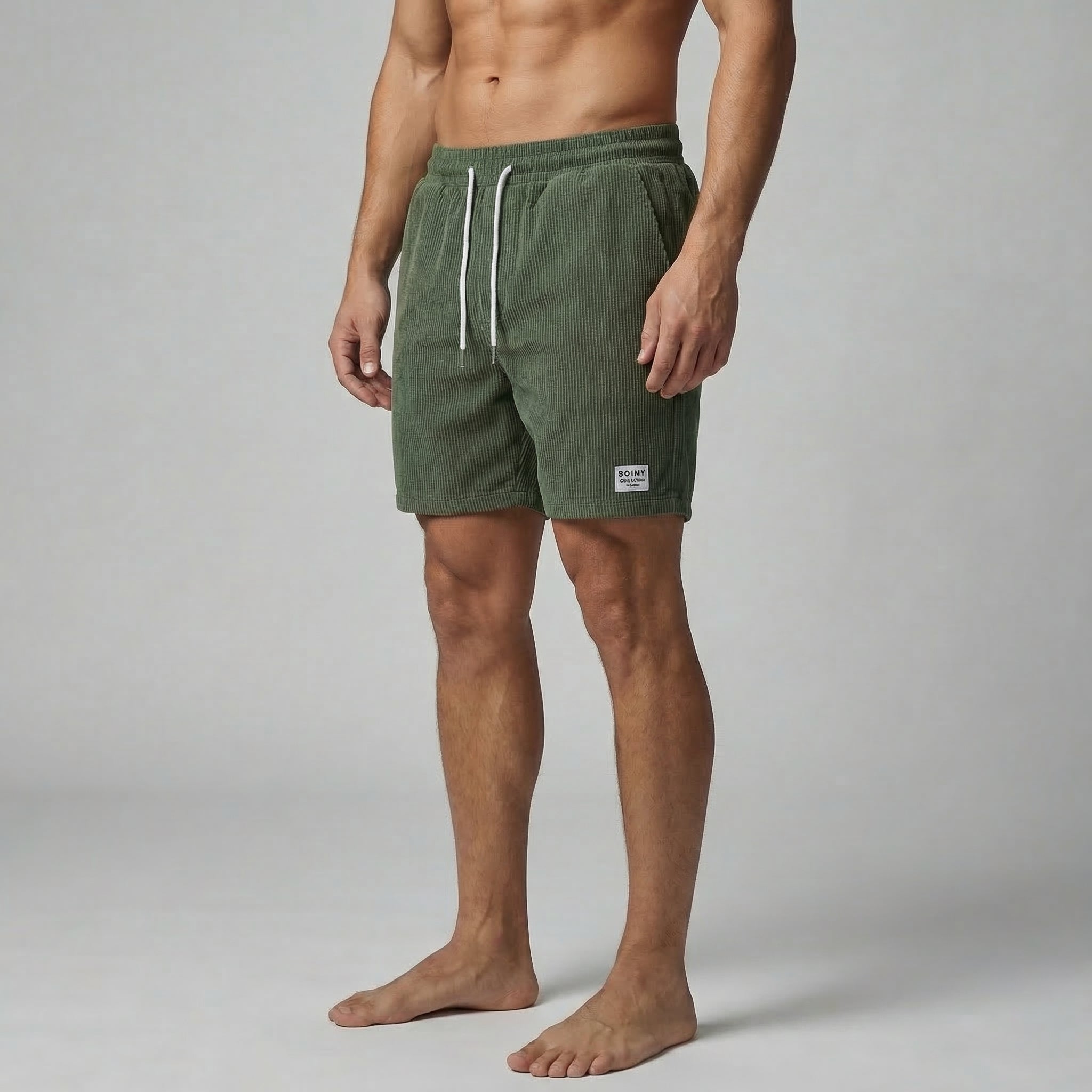 Striped Men's Swim Shorts - Quick-Dry Fabric for Beach and Pool Wear