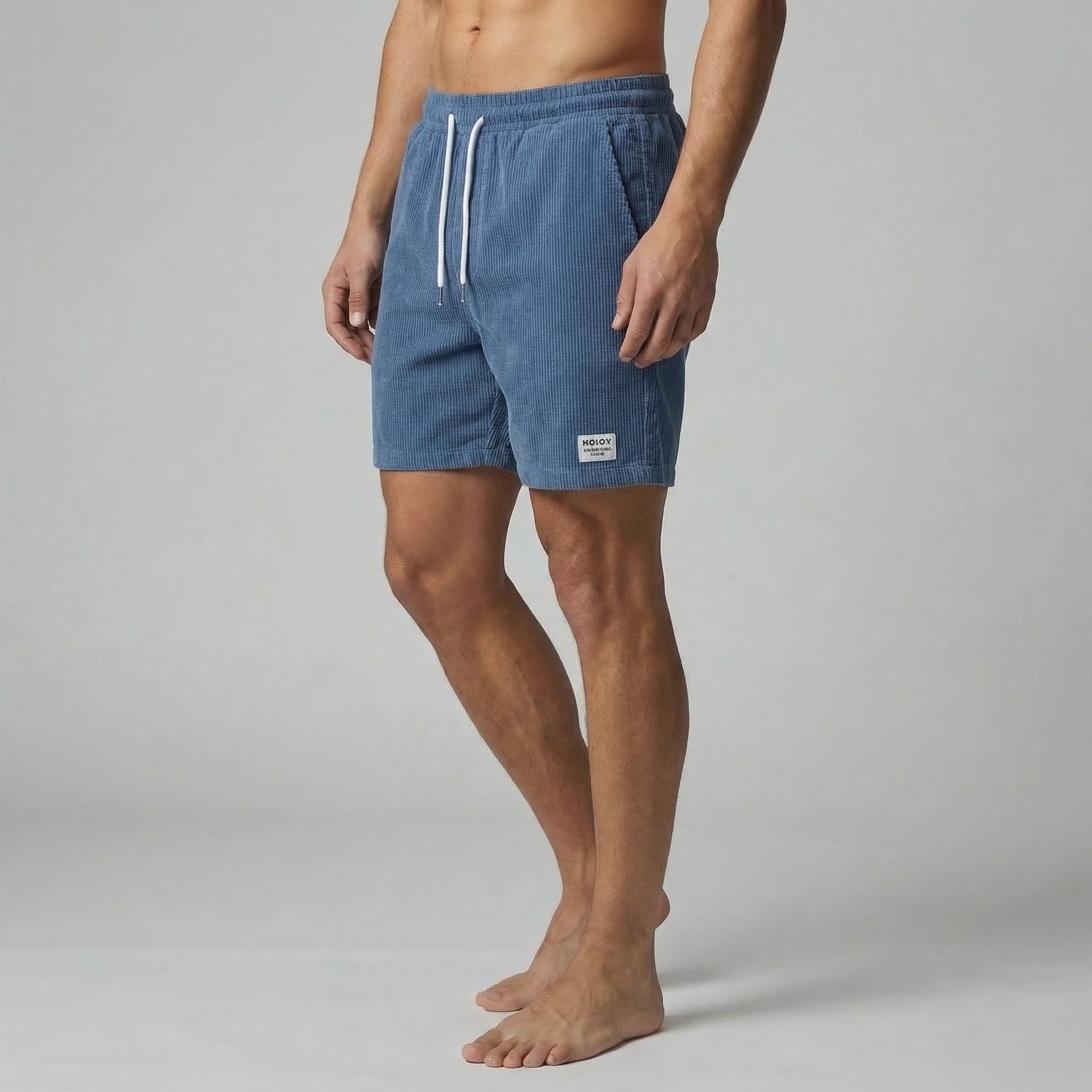 Striped Men's Swim Shorts - Quick-Dry Fabric for Beach and Pool Wear