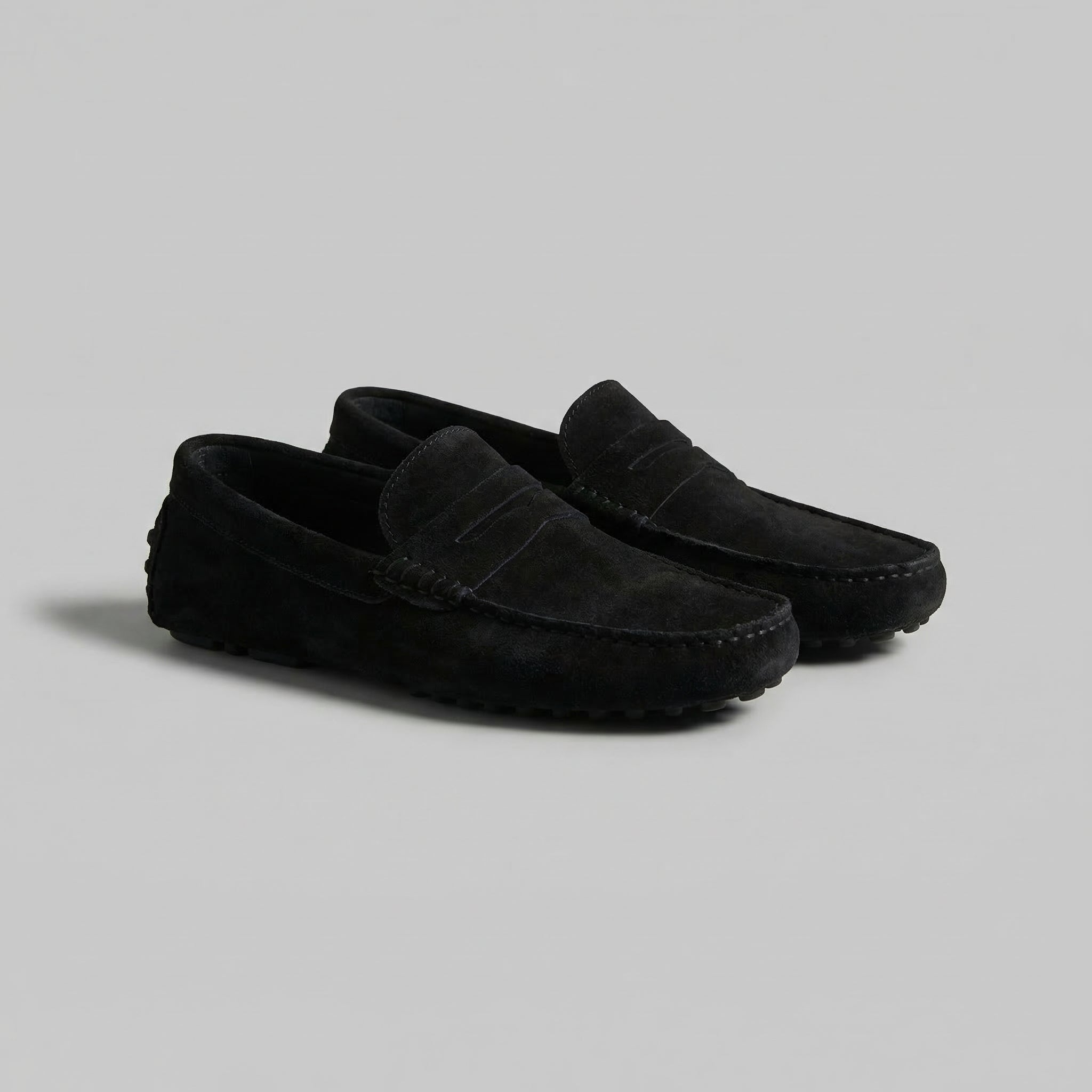 Suede Penny Loafers for Men - Stylish Casual Footwear for Everyday Wear
