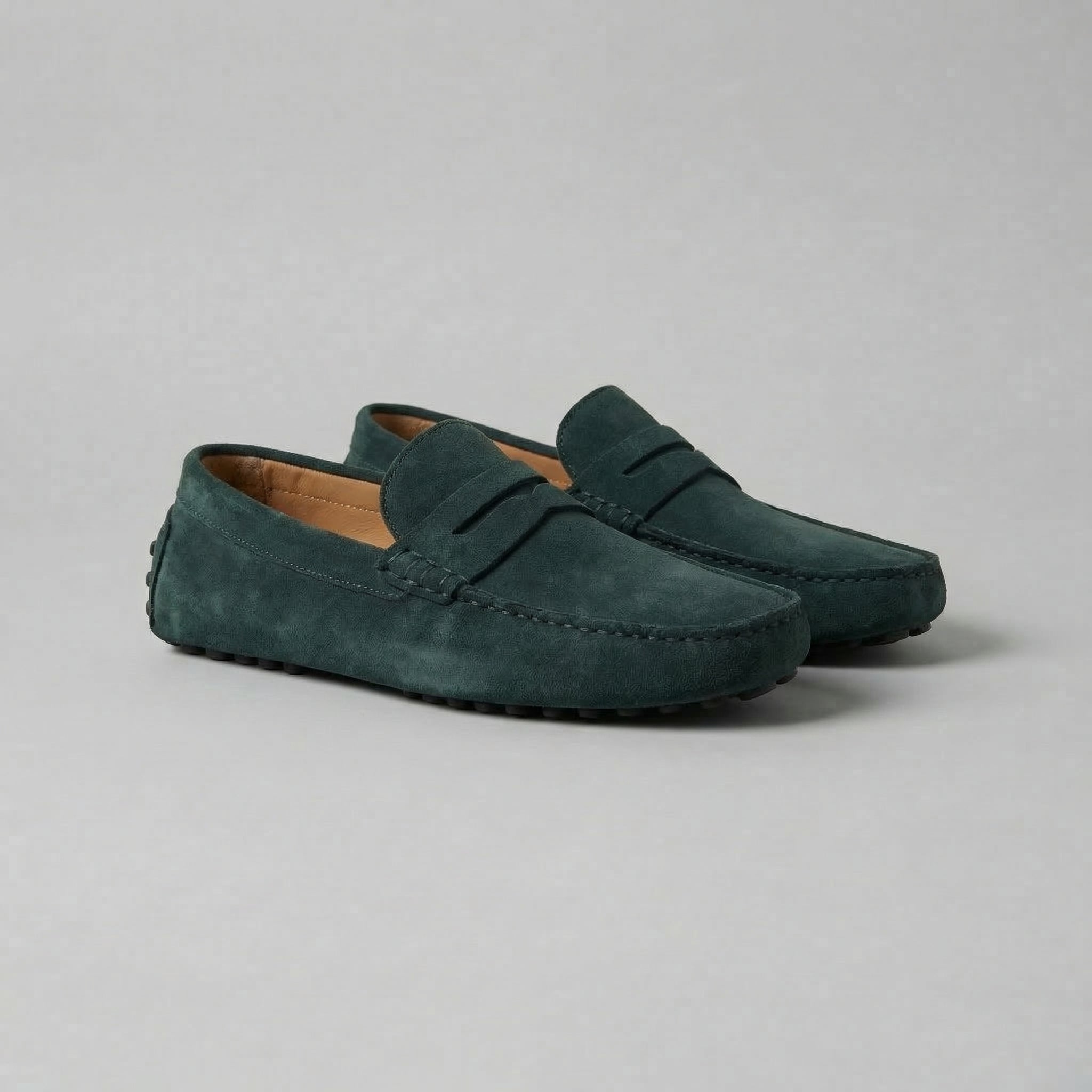 Suede Penny Loafers for Men - Stylish Casual Footwear for Everyday Wear