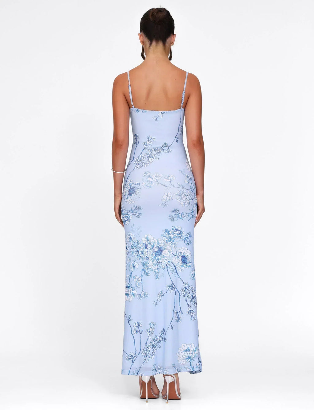 Rose Stripe Maxi Dress | Sleeveless Flowing Design for Casual Wear