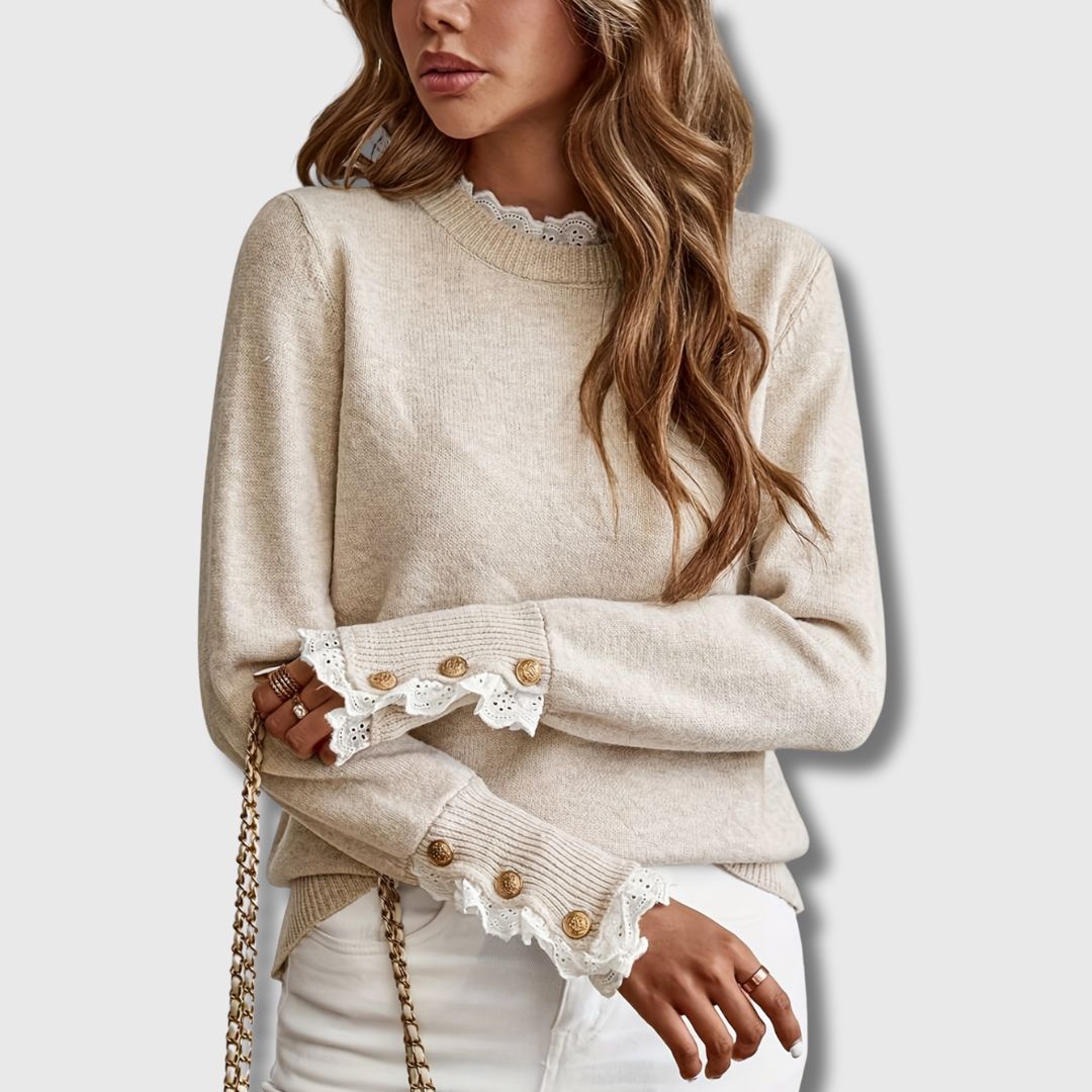 Elegant Knit Jumper | Soft Cotton Blend | Casual Wear | Women's Sweater
