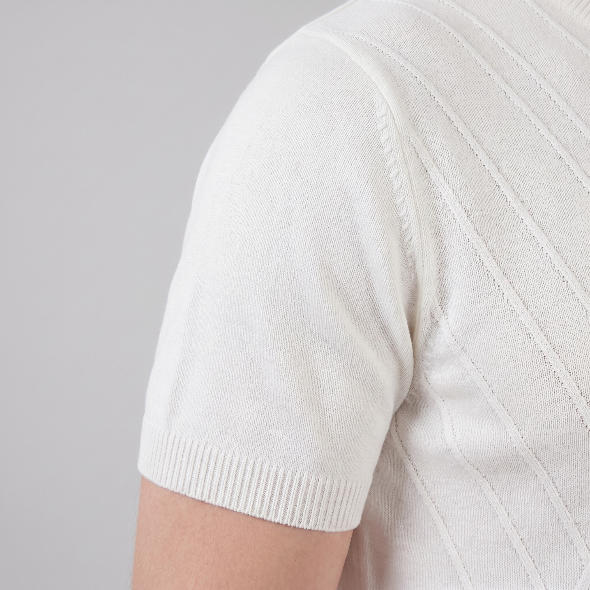 Textured Knit T-Shirt for Men - Casual Short Sleeve Top in Comfortable Fabric