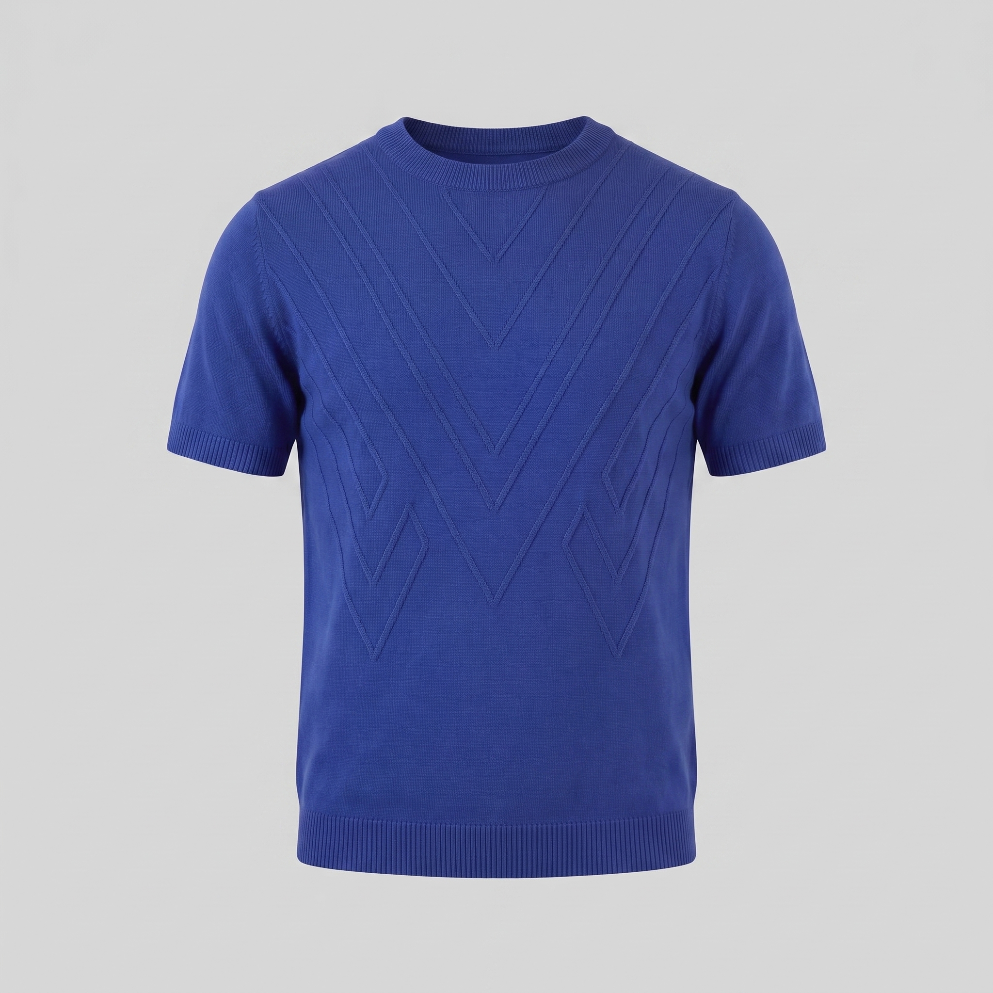 Textured Knit T-Shirt for Men - Casual Short Sleeve Top in Comfortable Fabric