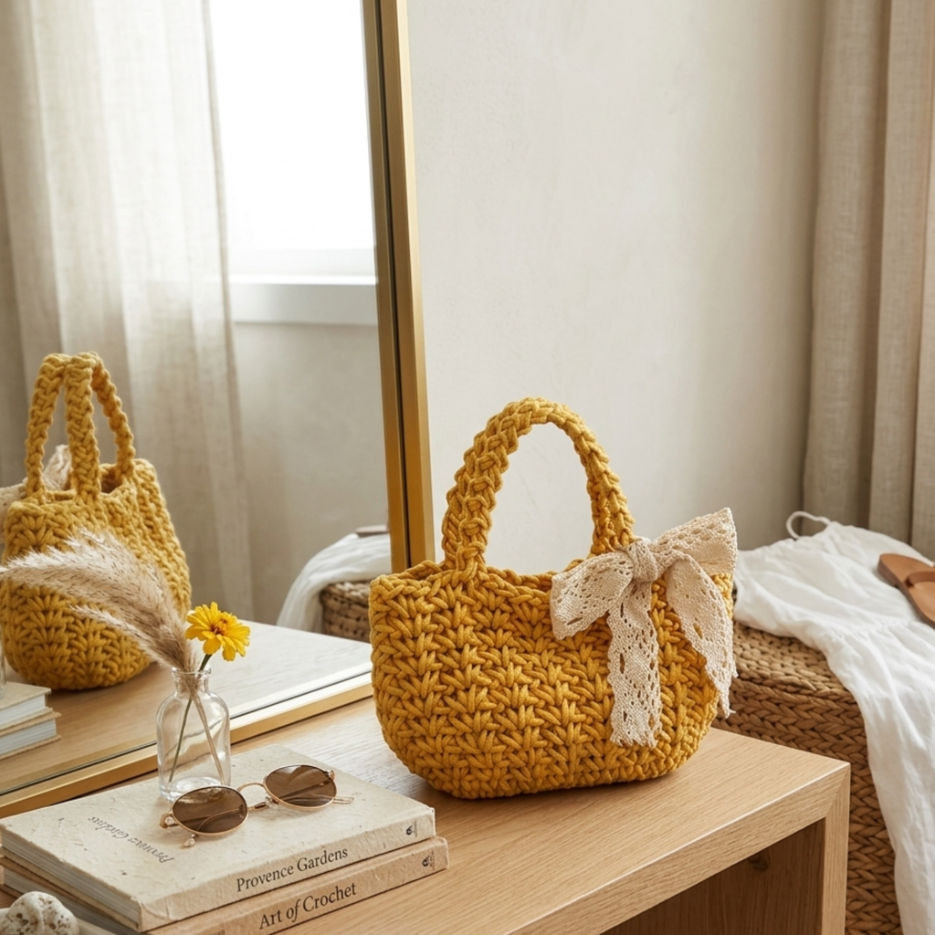 Eco-Friendly Soft Weave Tote Handbag Women UK – Minimalist Sustainable Bag, Smart Casual Holiday Wear