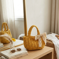 Eco-Friendly Soft Weave Tote Handbag Women UK – Minimalist Sustainable Bag, Smart Casual Holiday Wear