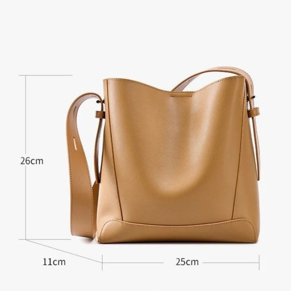 Black Leather Oversized Bucket Bag UK – Crossbody & Shoulder Style, Smart Casual Office Wear