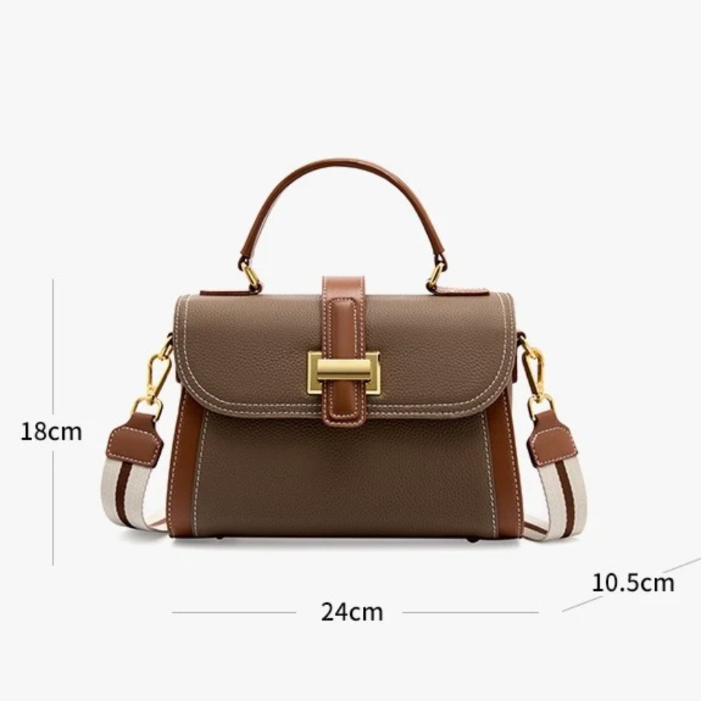 Leather Structured Top Handle Clutch Bag Women UK – Everyday Use Brunch Smart Casual