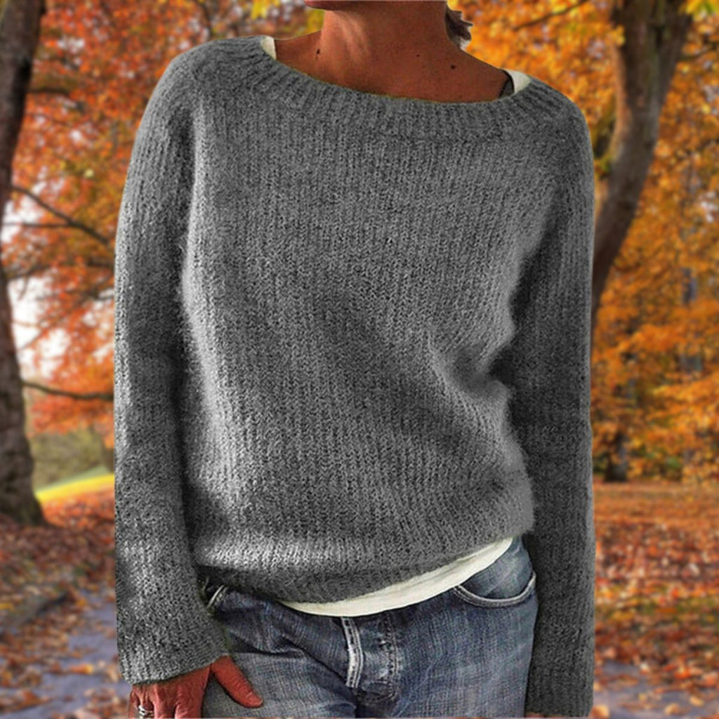 Women's Textured Long Sleeve Boat Neck Jumper for Casual Wear