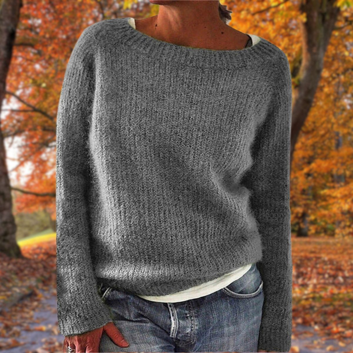 Women's Textured Long Sleeve Boat Neck Jumper for Casual Wear