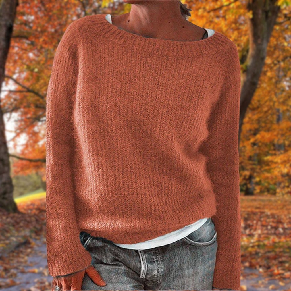 Women's Textured Long Sleeve Boat Neck Jumper for Casual Wear