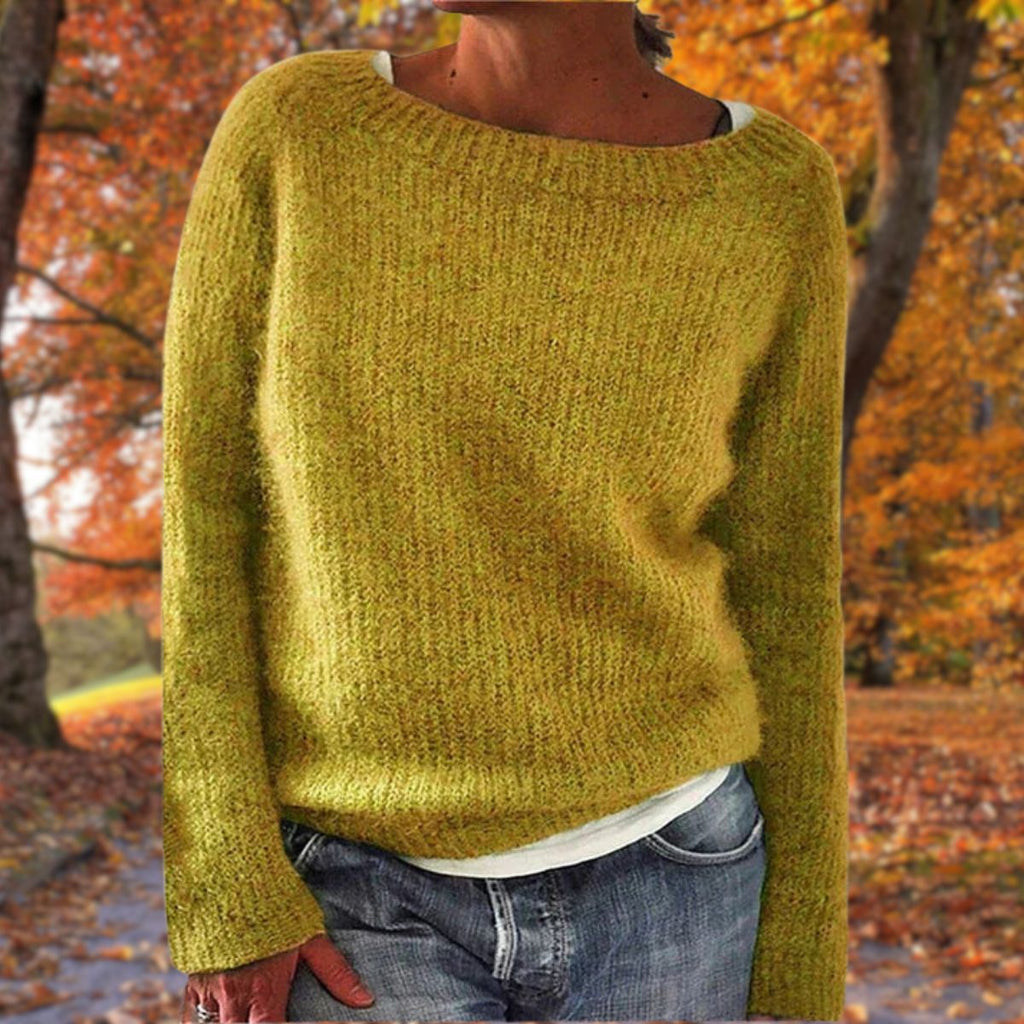 Women's Textured Long Sleeve Boat Neck Jumper for Casual Wear