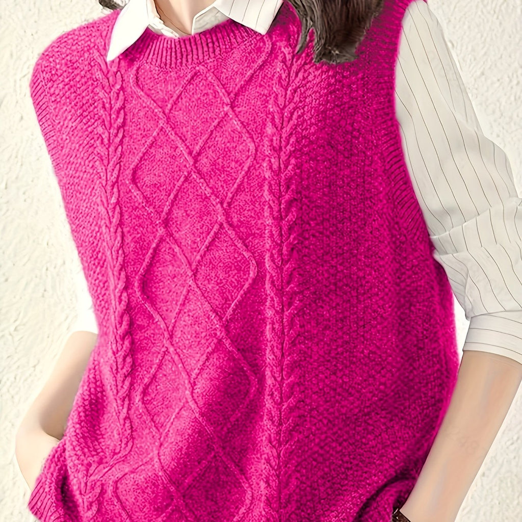 Cable-Knit Sweater Vest | Cozy Knitwear | Casual Layering Essential