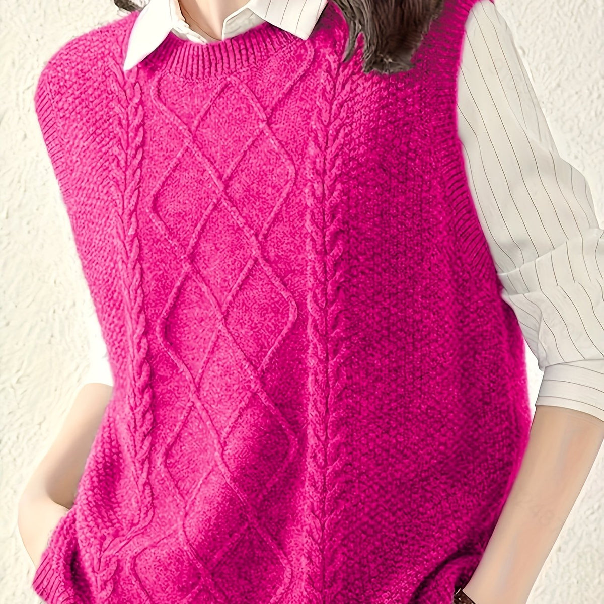 Cable-Knit Sweater Vest | Cozy Knitwear | Casual Layering Essential