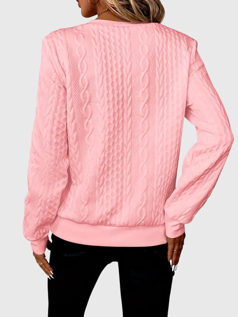 Zippered Jumper in Soft Knit Fabric for Casual Wear and Layering