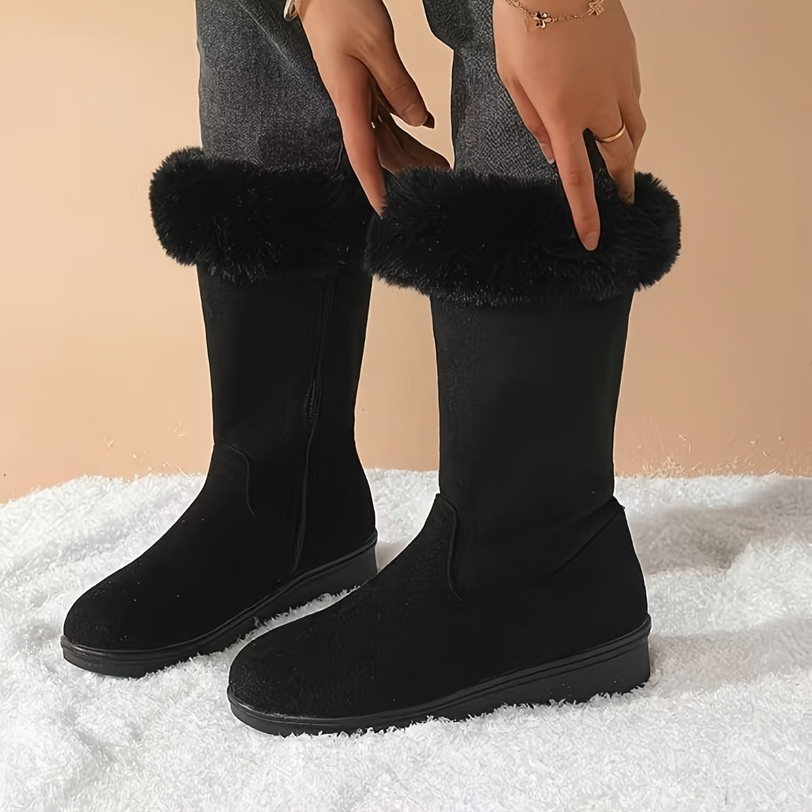 Cozy Cuffed Winter Boots for Women | Insulated Waterproof Design