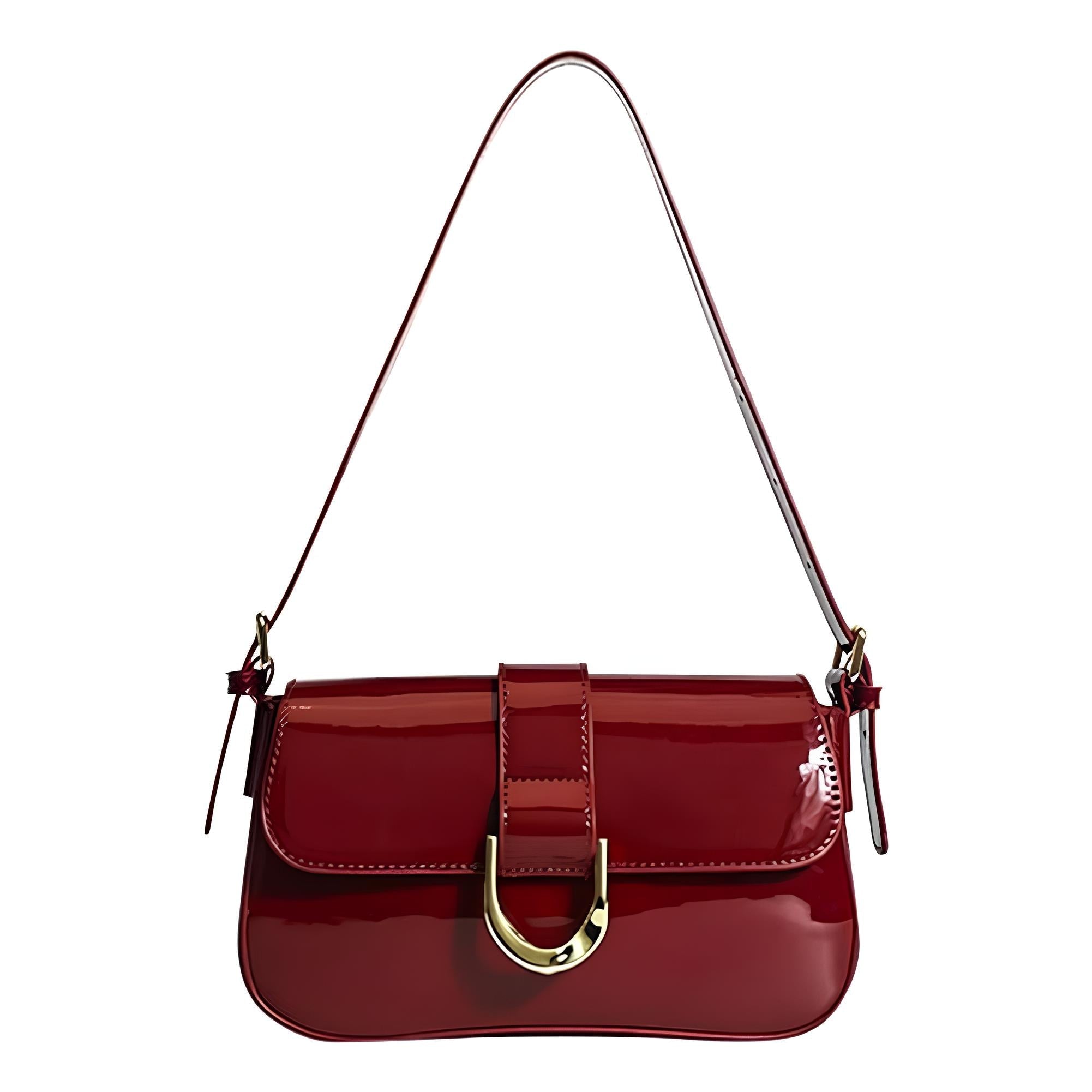 Crimson Vegan Leather Shoulder Bag Women UK – Stylish Everyday Tote, Office Wear & Smart Casual