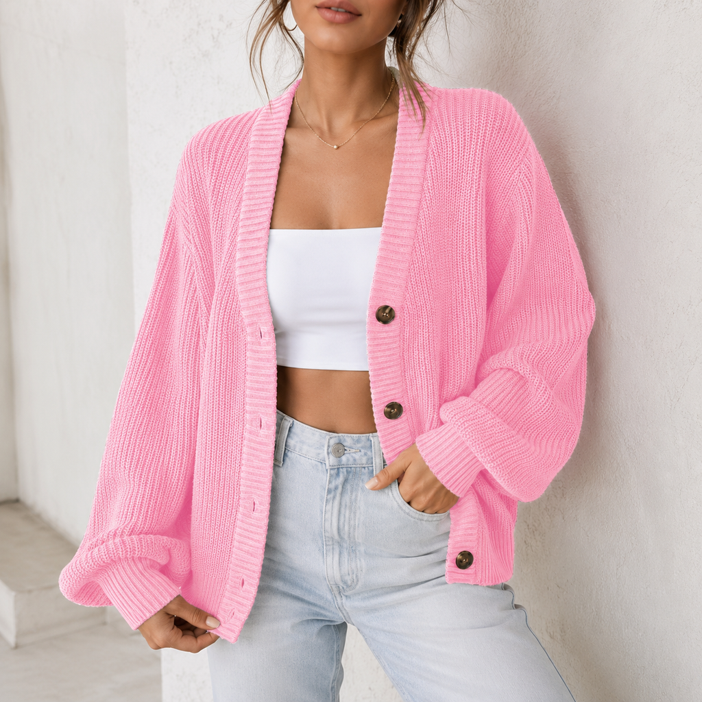 Chilly Days Ahead – Soft Ribbed Relaxed Cardigan