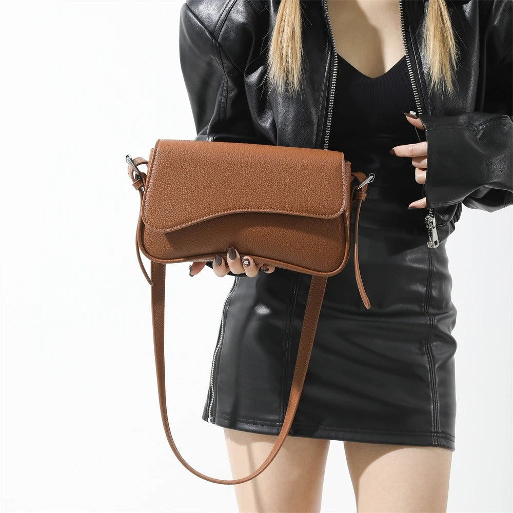 Baguette Shoulder Bag Women UK – Curved Design Handbag, Smart Casual Office Wear & Evening