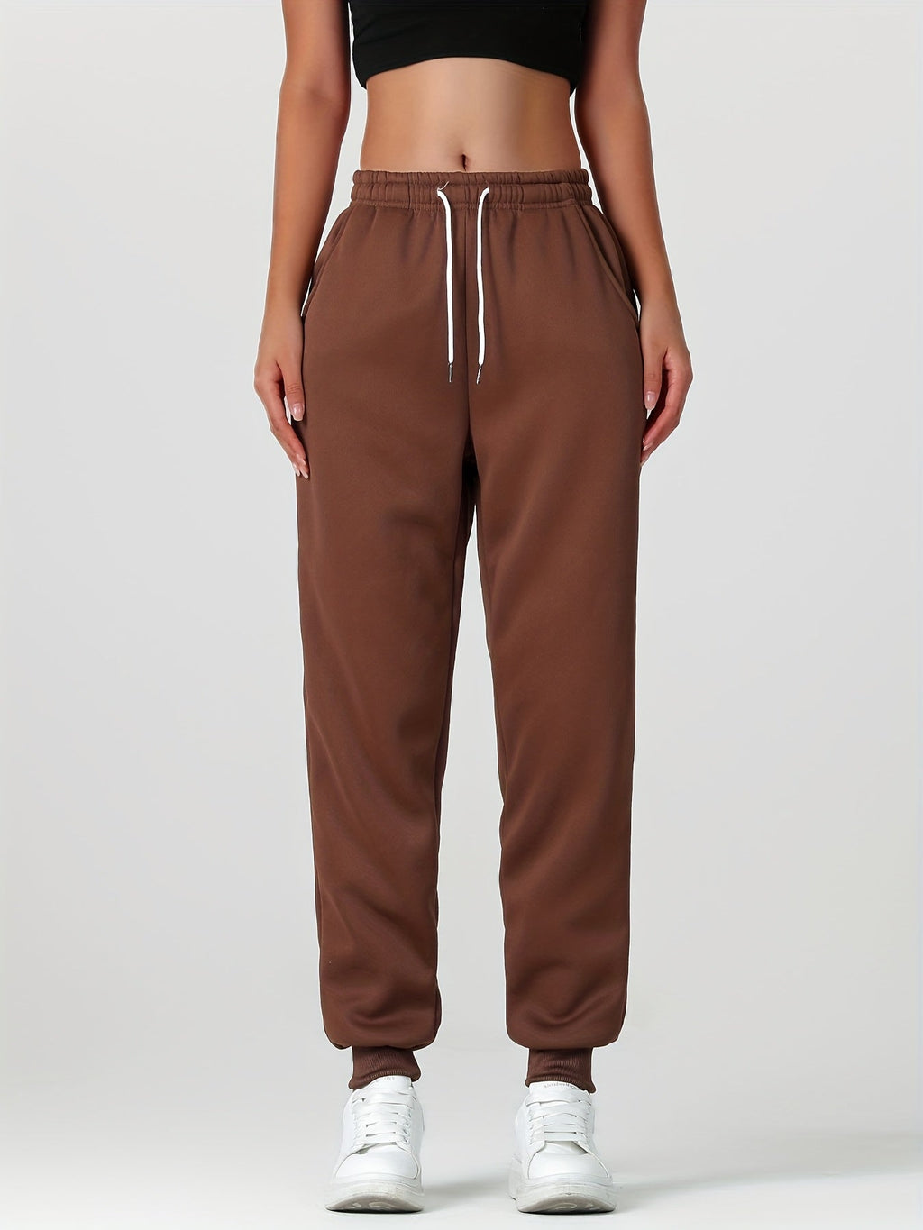 Cozy Cuffed Joggers for Women | Soft Fleece Material | Casual Loungewear
