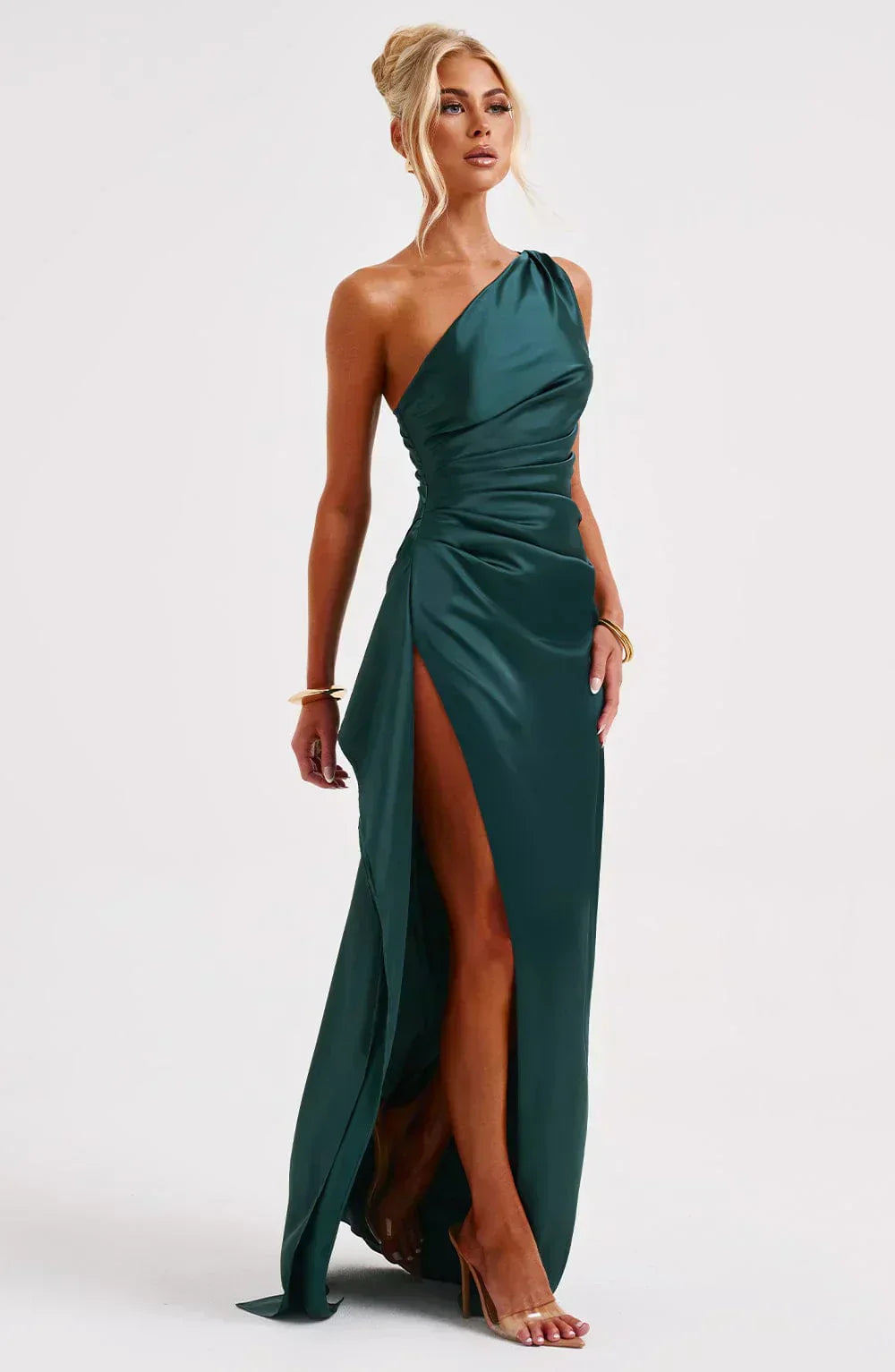 Satin Maxi Slip Gown Women UK – Evening Gown, Formal Event Wear