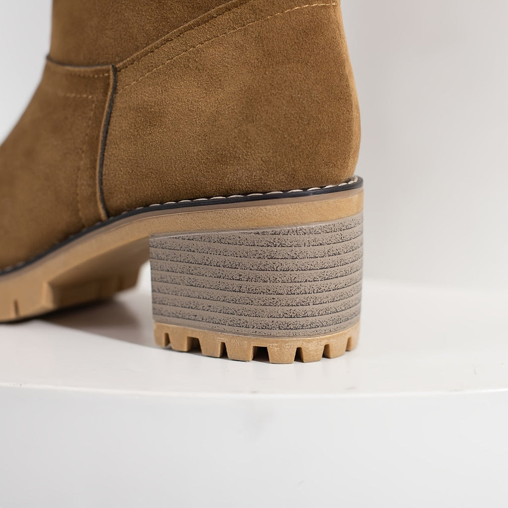 Cozy Cuffed Ankle Boots in Soft Suede for Casual Wear