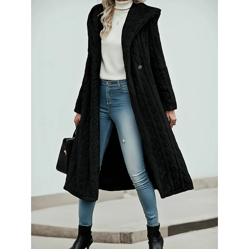 Hooded Longline Coat for Women | Warm and Stylish Outerwear