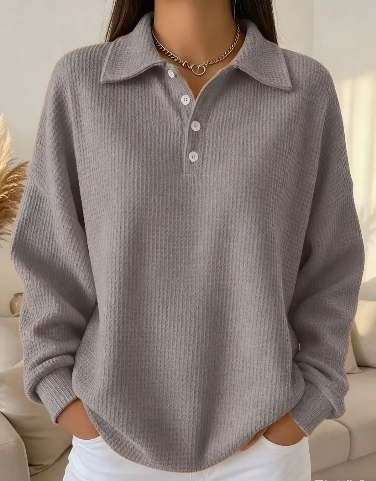 Elegant Women's Jumper in Soft Knit Fabric for Casual Wear