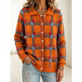 Plaid Button Cardigan for Women | Classic Knit Style | Versatile Layering Piece