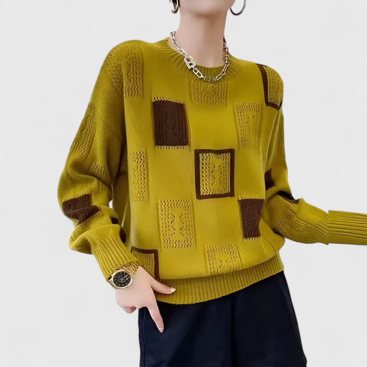 Sophisticated Knit Jumper - Lightweight Cozy Sweater for Casual Wear