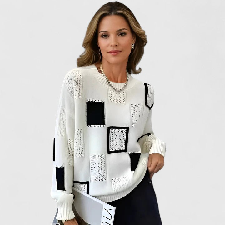 Sophisticated Knit Jumper - Lightweight Cozy Sweater for Casual Wear