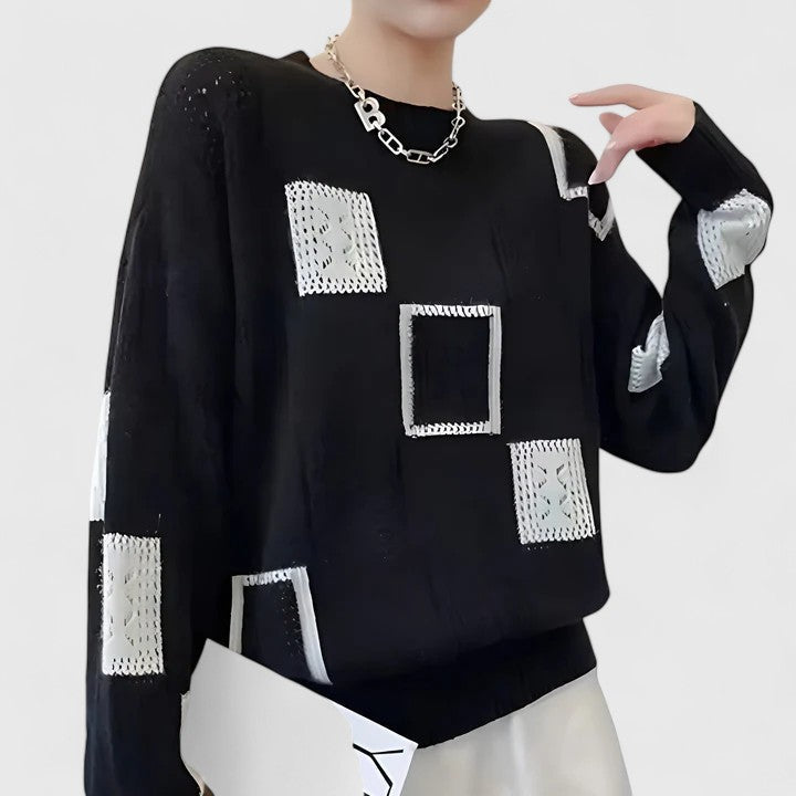 Sophisticated Knit Jumper - Lightweight Cozy Sweater for Casual Wear