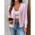 Scalloped Button-Front Cardigan in Soft Knit for Women’s Casual Wear