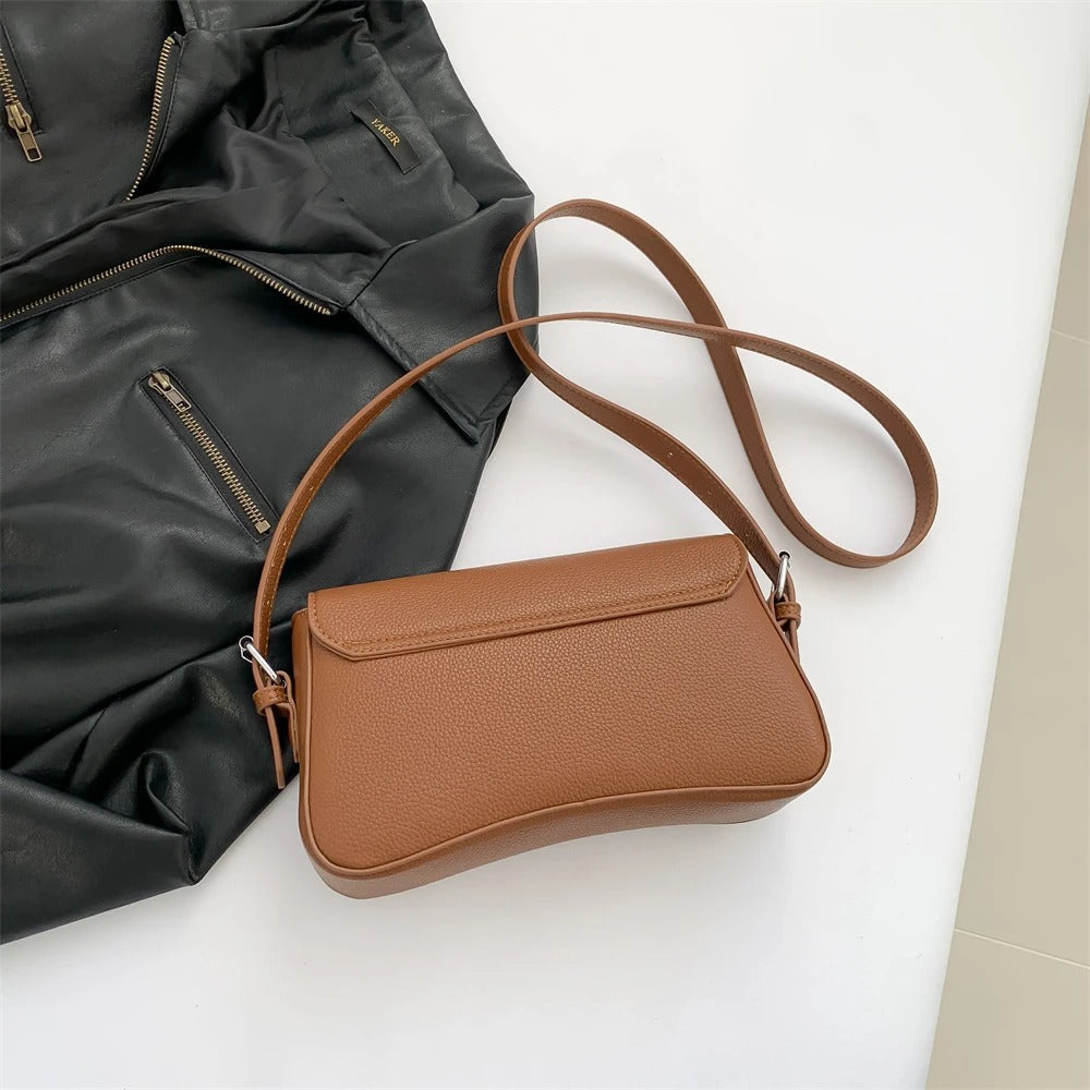 Baguette Shoulder Bag Women UK – Curved Design Handbag, Smart Casual Office Wear & Evening