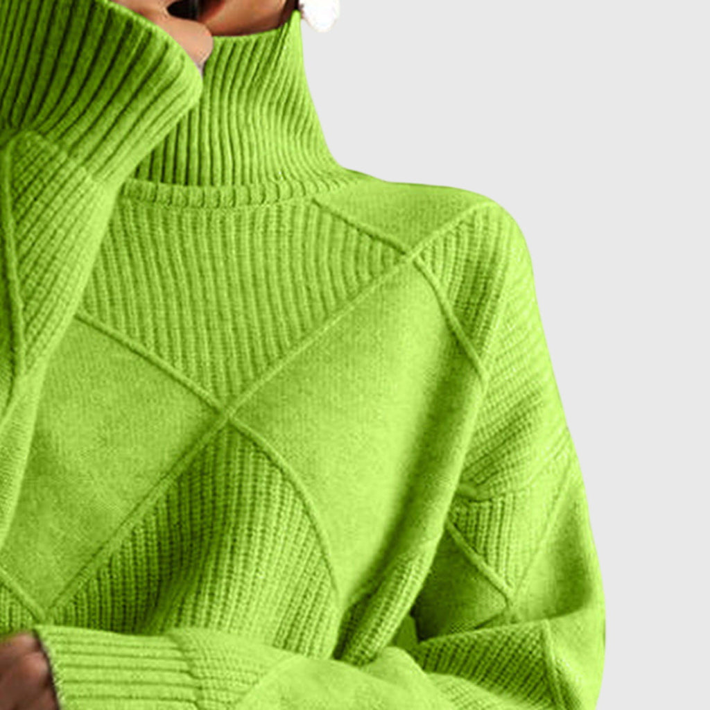 Roll Neck Jumper in Soft Knit Fabric for Casual Wear