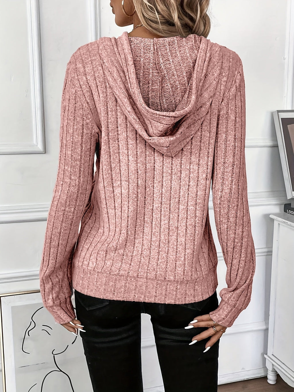 Cozy Textured Hoodie for Women | Soft Fabric | Casual Everyday Wear