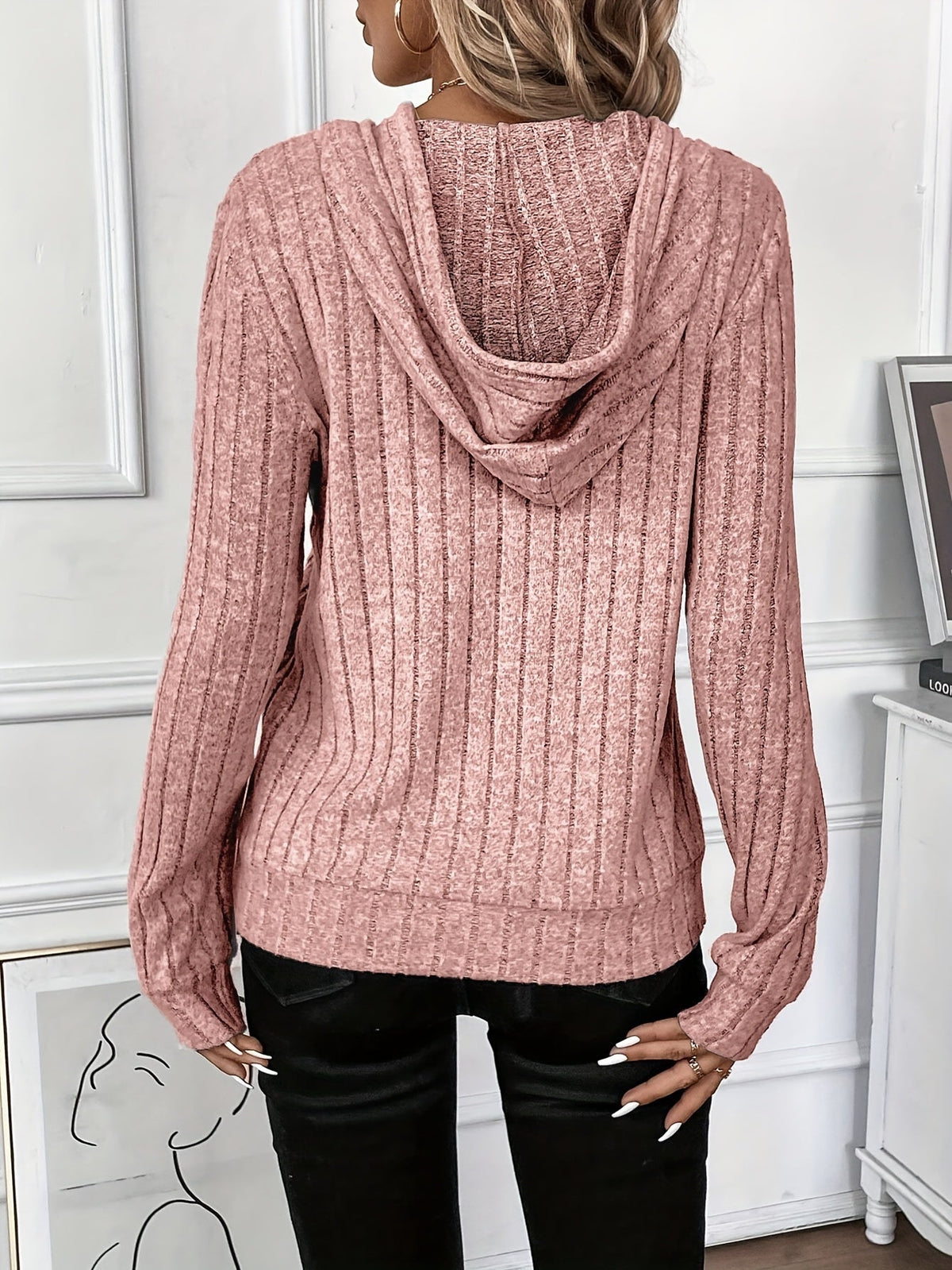 Cozy Textured Hoodie for Women | Soft Fabric | Casual Everyday Wear