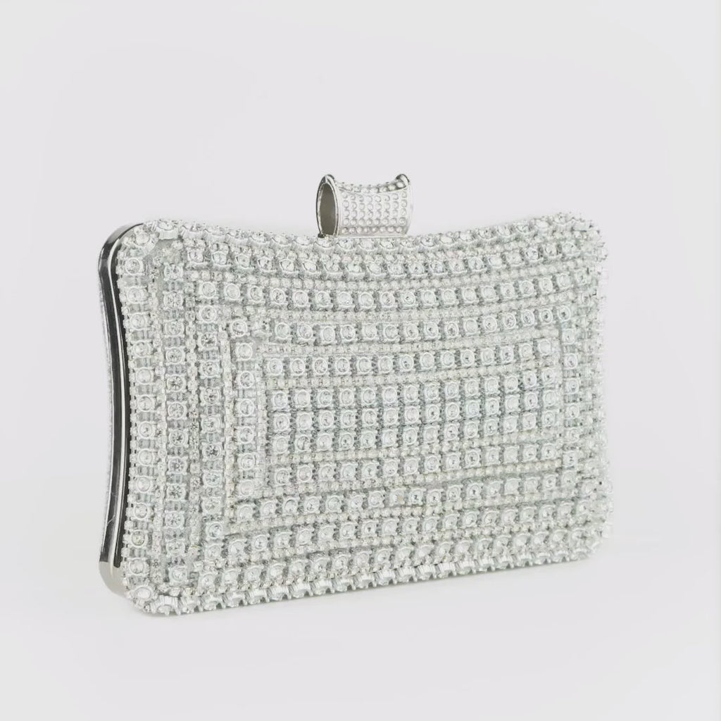 Glitter Evening Clutch Bag UK – Detachable Chain Strap for Weddings, Parties