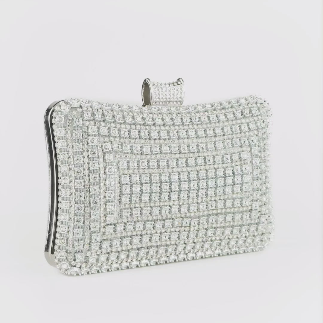 Glitter Evening Clutch Bag UK – Detachable Chain Strap for Weddings, Parties