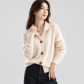 Chic Everyday Layer – Soft Grey Button-Front Cardigan