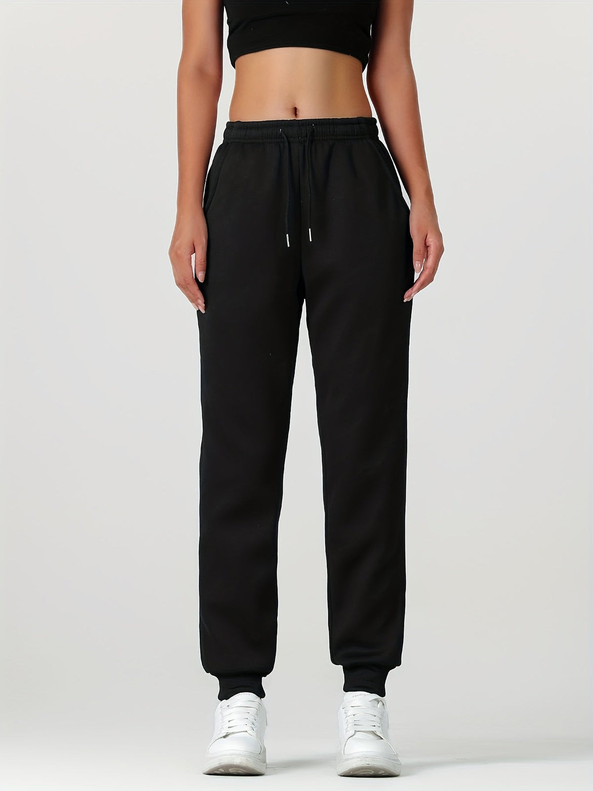 Cozy Cuffed Joggers for Women | Soft Fleece Material | Casual Loungewear