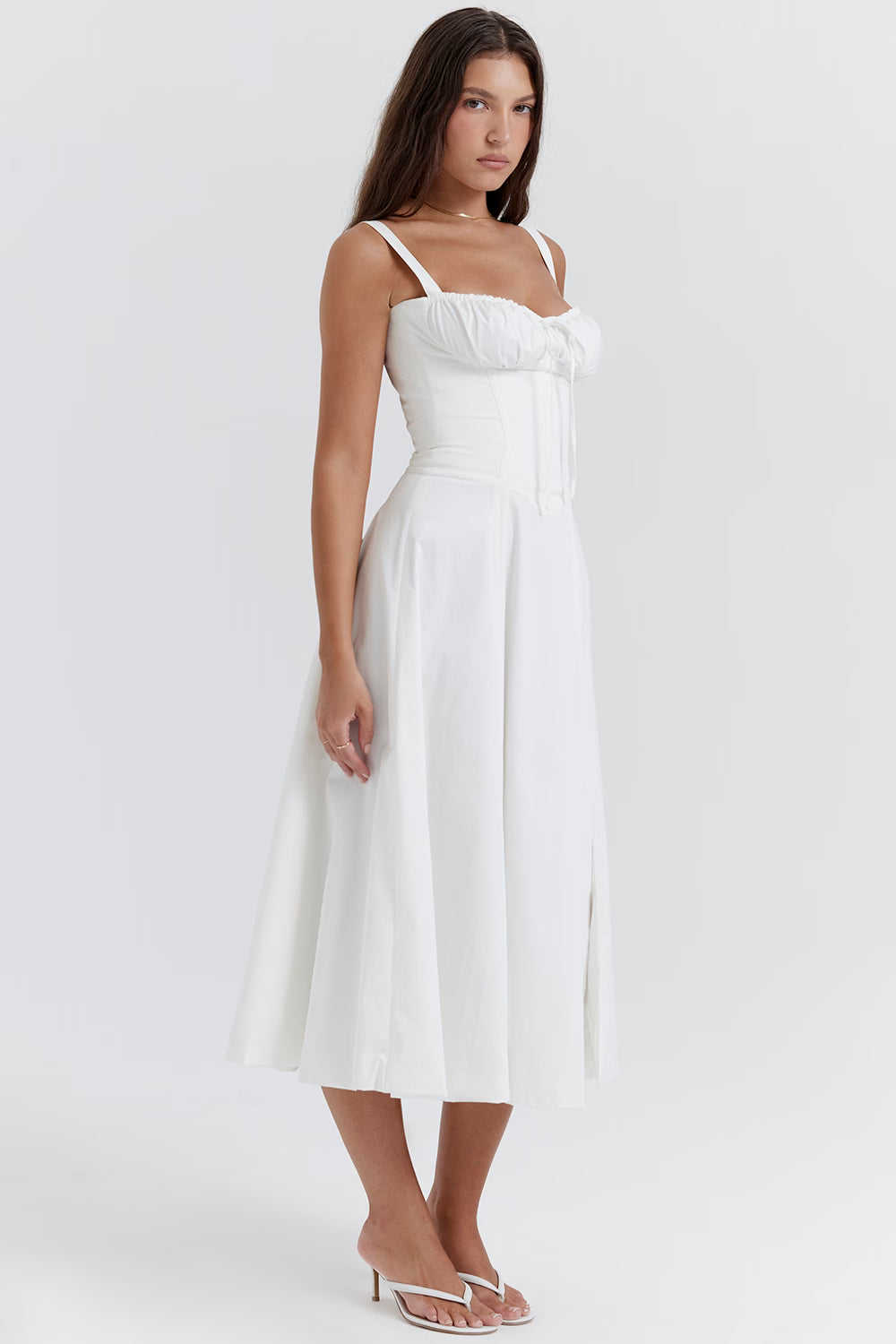 Ruched Midi Dress Women UK – High Slit Evening Gown, Special Occasion